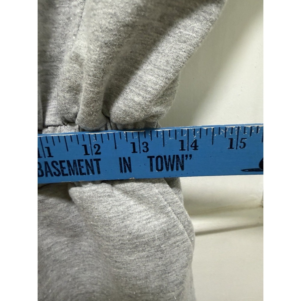 Women's Romper Shorts Size L Gray Front Zip Side Pockets Elastic Waistband - Picture 8 of 8